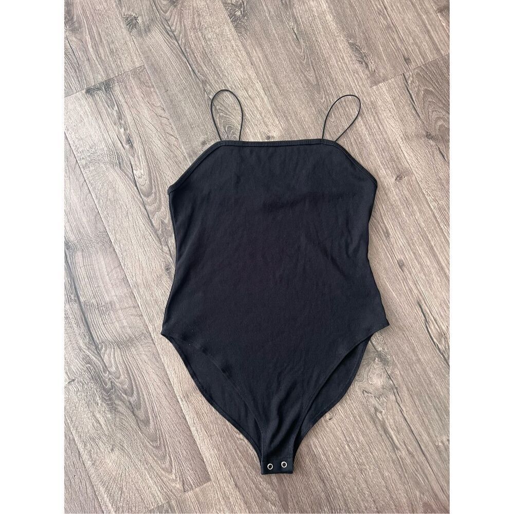 Wild fable Women's Bodysuit Spaghetti Strap Crotch Snap Square neck Size L